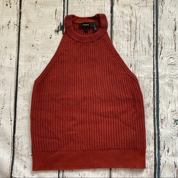 Theory Tops - Theory Waxson Prosecco Rib Knit Tank Sweater